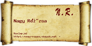 Nagy Rózsa névjegykártya