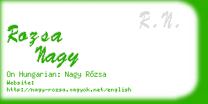 rozsa nagy business card