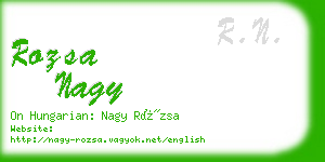 rozsa nagy business card